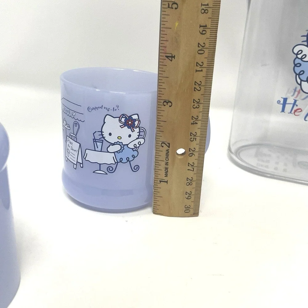 Vtg 2002 Sanrio Hello‎ Kitty Blue Angel Pitcher & Cup Set French Angel Rare Y2K